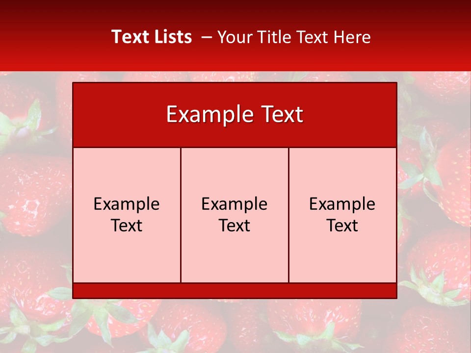 A Pile Of Strawberries With A Red Background PowerPoint Template