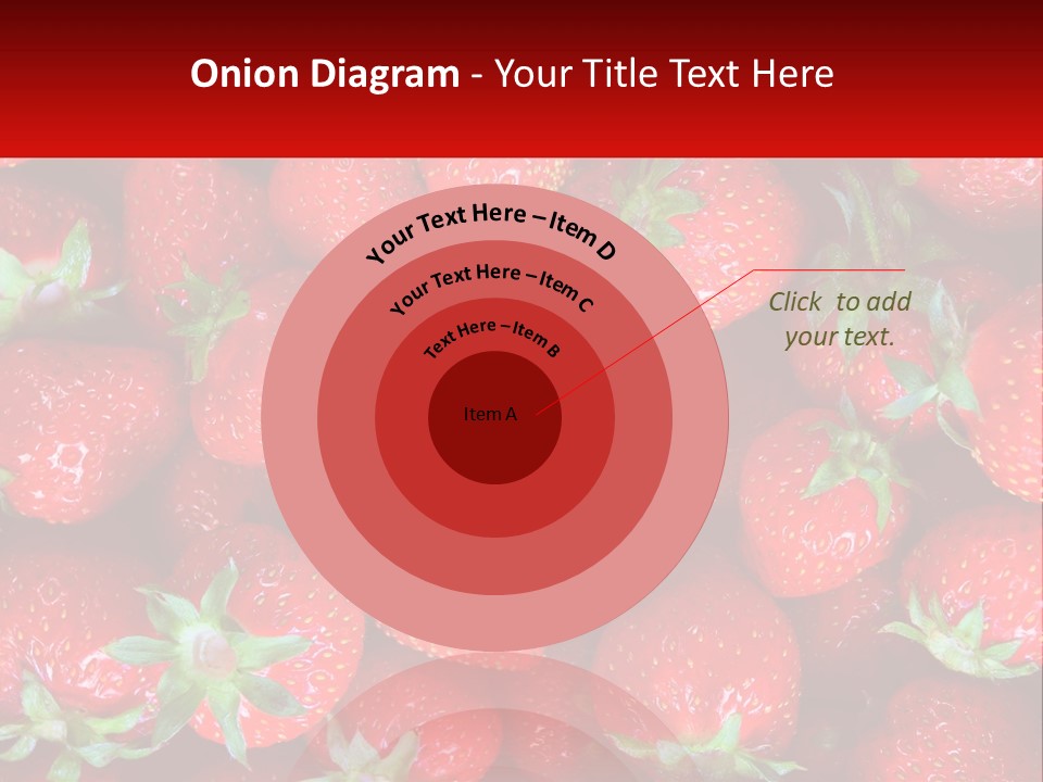 A Pile Of Strawberries With A Red Background PowerPoint Template