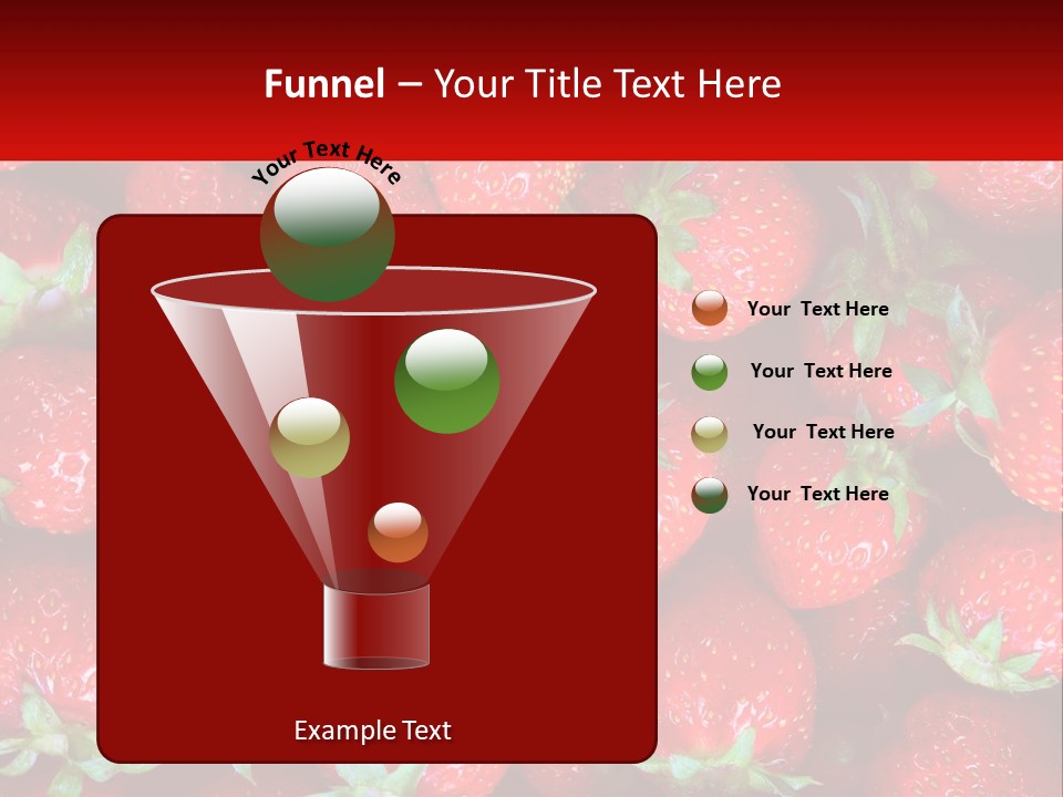 A Pile Of Strawberries With A Red Background PowerPoint Template
