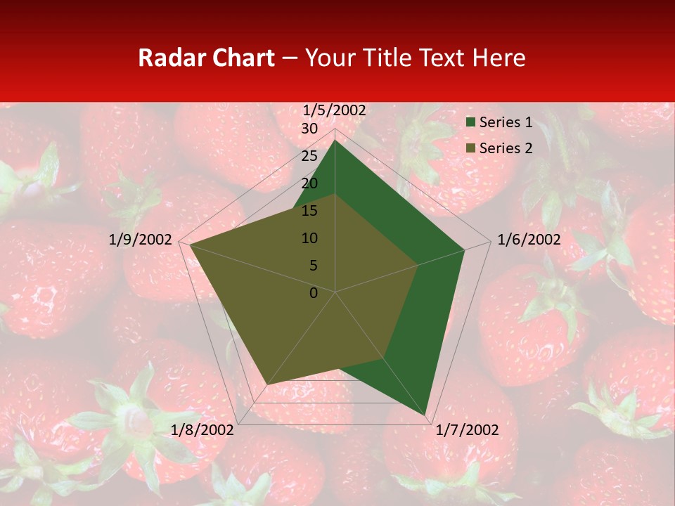 A Pile Of Strawberries With A Red Background PowerPoint Template