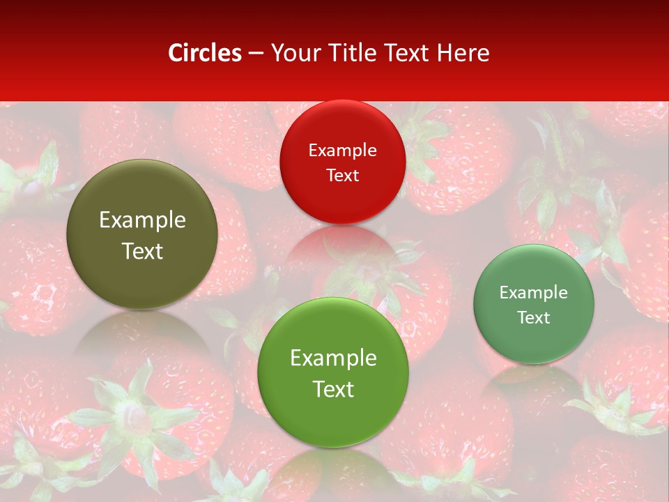 A Pile Of Strawberries With A Red Background PowerPoint Template