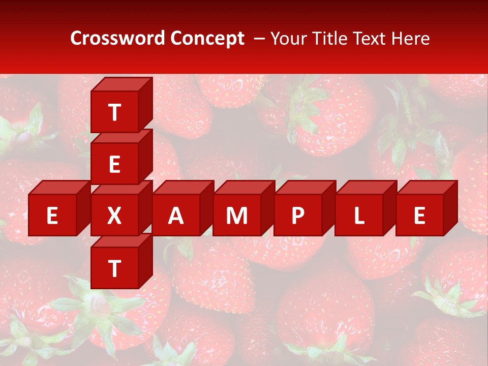 A Pile Of Strawberries With A Red Background PowerPoint Template