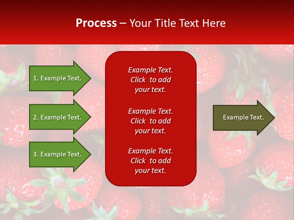 A Pile Of Strawberries With A Red Background PowerPoint Template