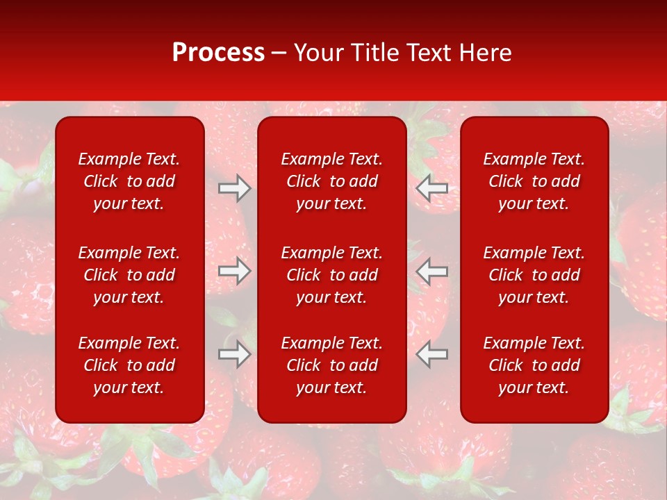 A Pile Of Strawberries With A Red Background PowerPoint Template