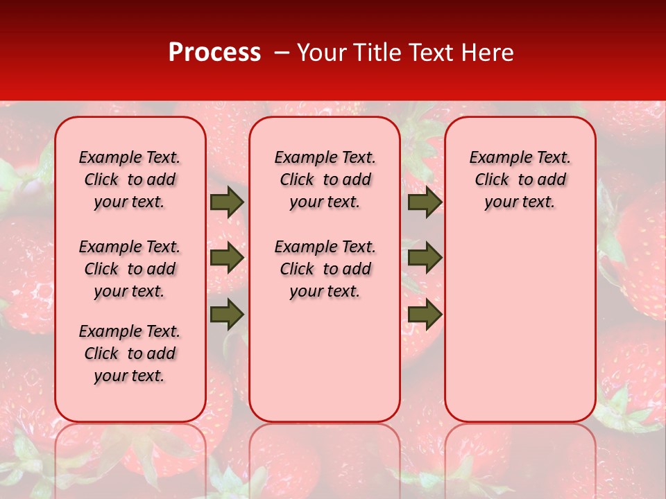 A Pile Of Strawberries With A Red Background PowerPoint Template