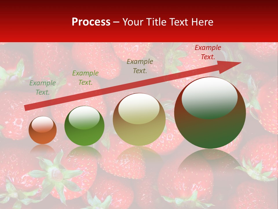 A Pile Of Strawberries With A Red Background PowerPoint Template