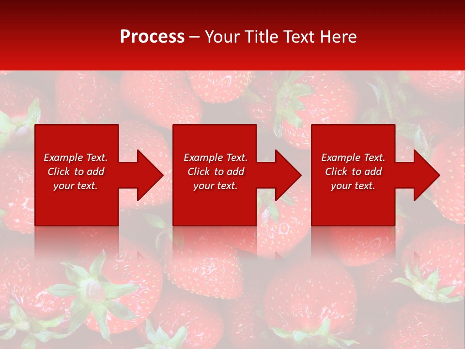 A Pile Of Strawberries With A Red Background PowerPoint Template