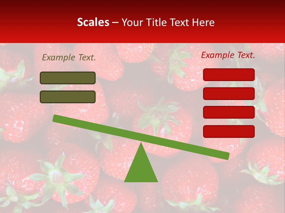 A Pile Of Strawberries With A Red Background PowerPoint Template