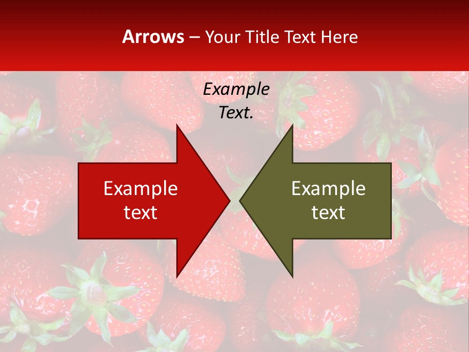 A Pile Of Strawberries With A Red Background PowerPoint Template