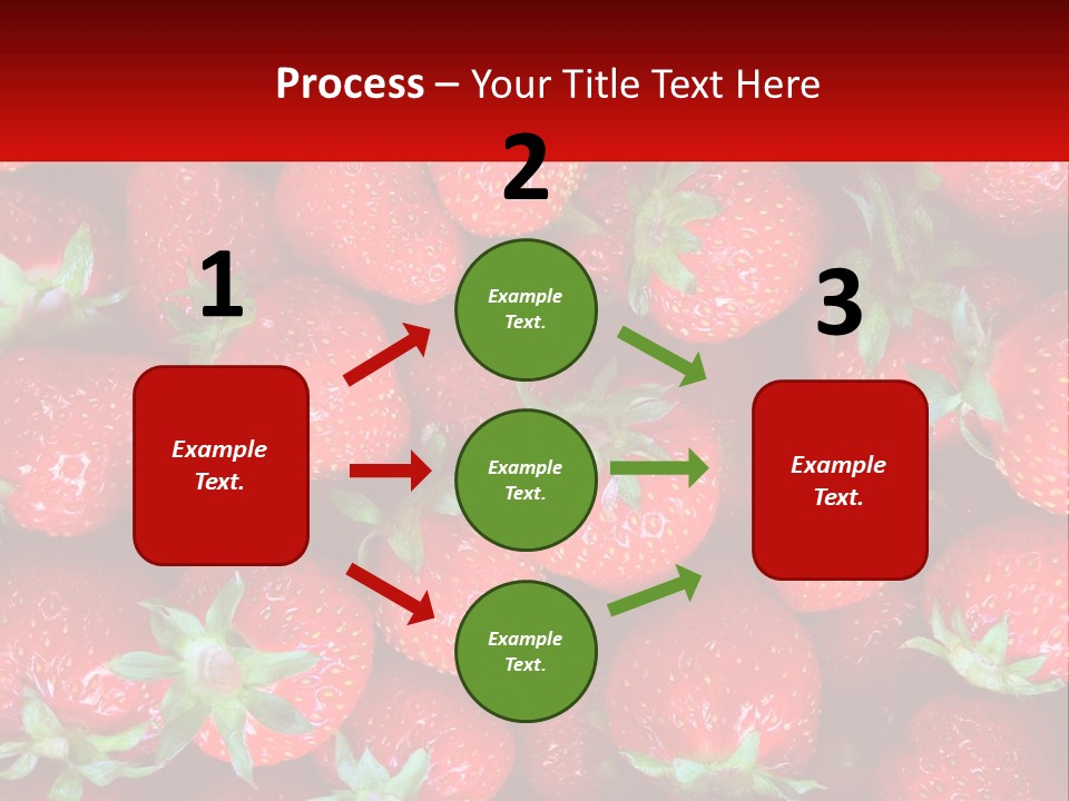 A Pile Of Strawberries With A Red Background PowerPoint Template