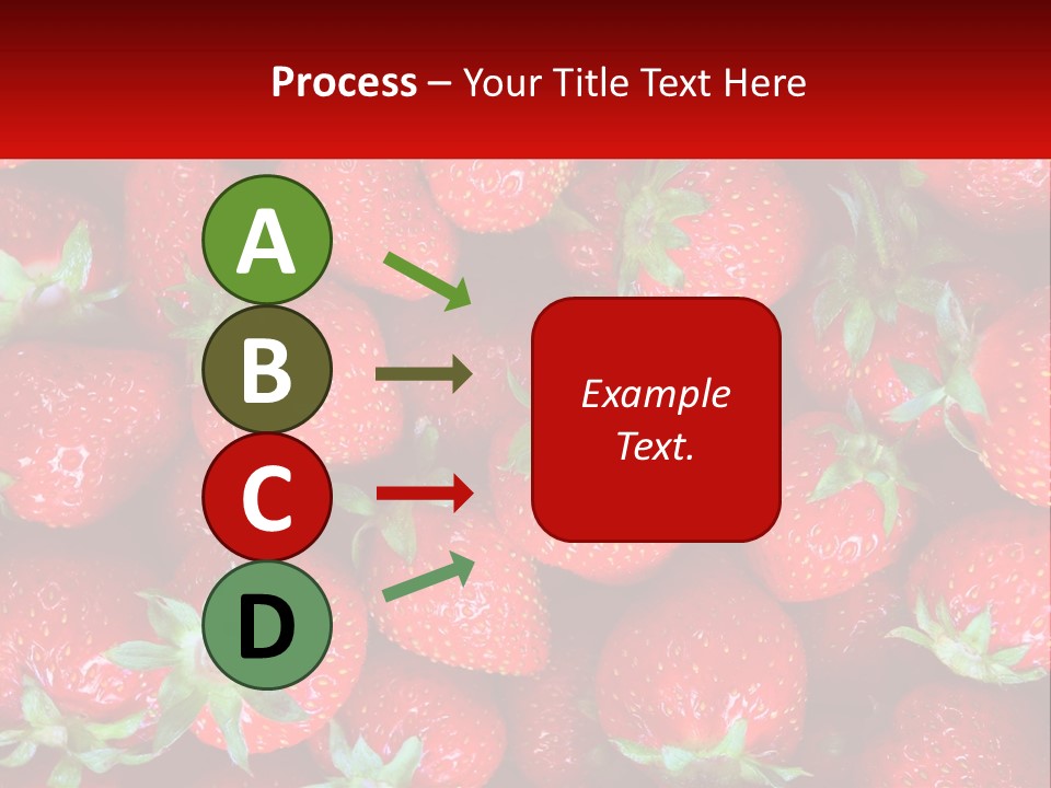 A Pile Of Strawberries With A Red Background PowerPoint Template