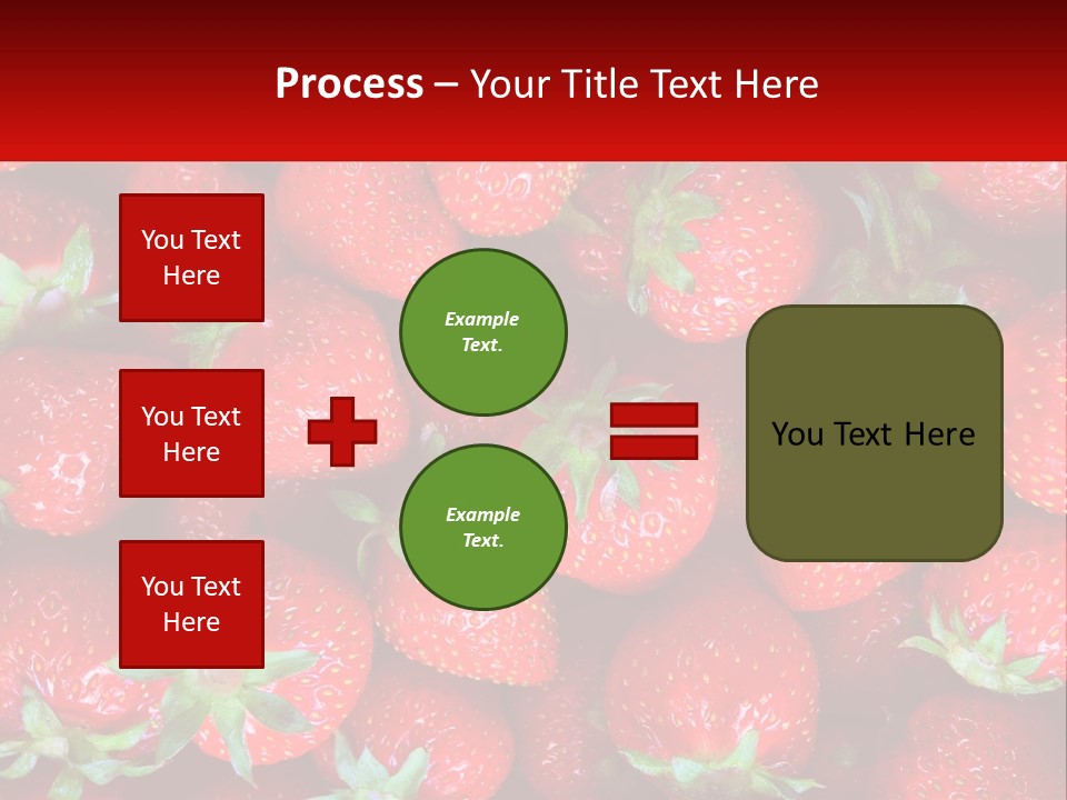 A Pile Of Strawberries With A Red Background PowerPoint Template