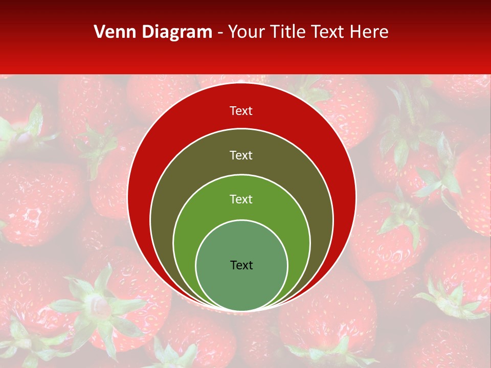 A Pile Of Strawberries With A Red Background PowerPoint Template