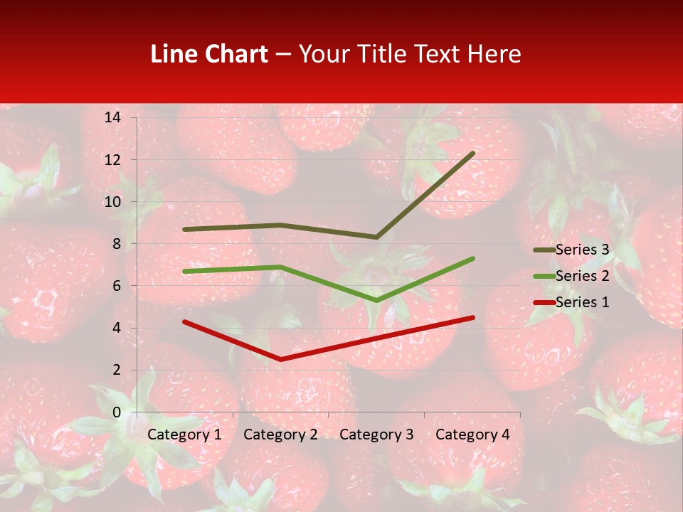 A Pile Of Strawberries With A Red Background PowerPoint Template