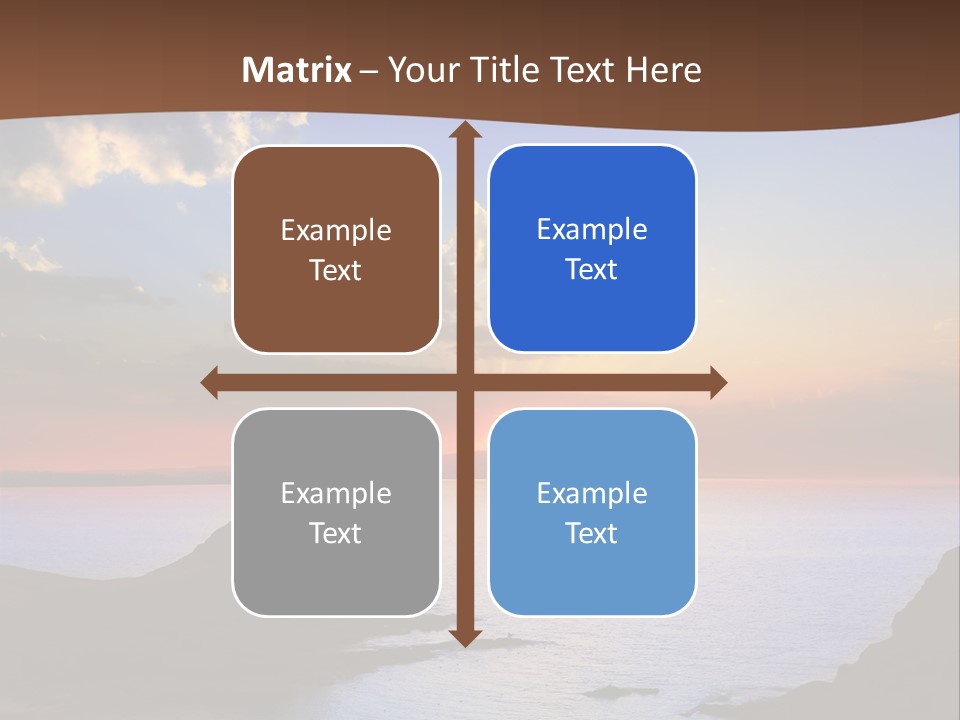 A Beautiful Sunset Over The Ocean Powerpoint Template PowerPoint Template