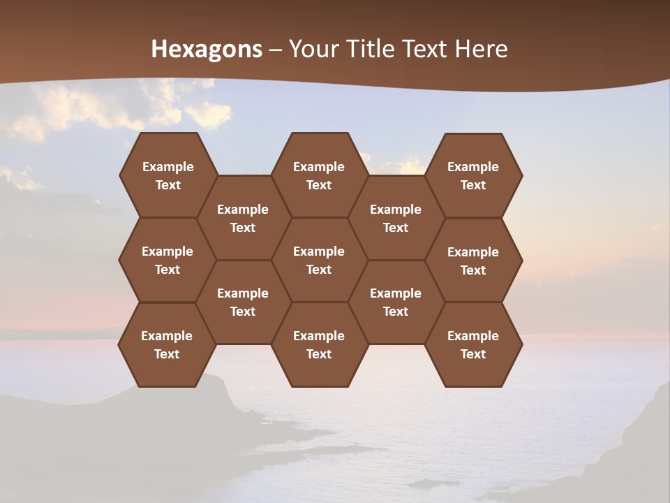 A Beautiful Sunset Over The Ocean Powerpoint Template PowerPoint Template