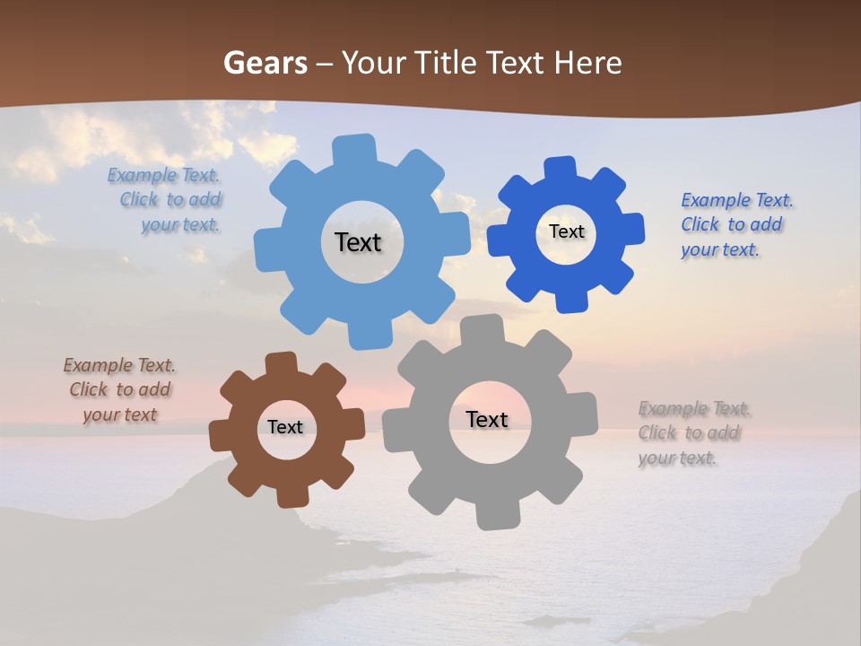 A Beautiful Sunset Over The Ocean Powerpoint Template PowerPoint Template