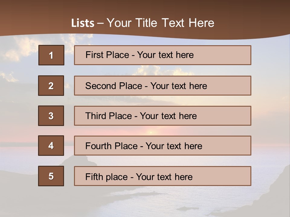 A Beautiful Sunset Over The Ocean Powerpoint Template PowerPoint Template