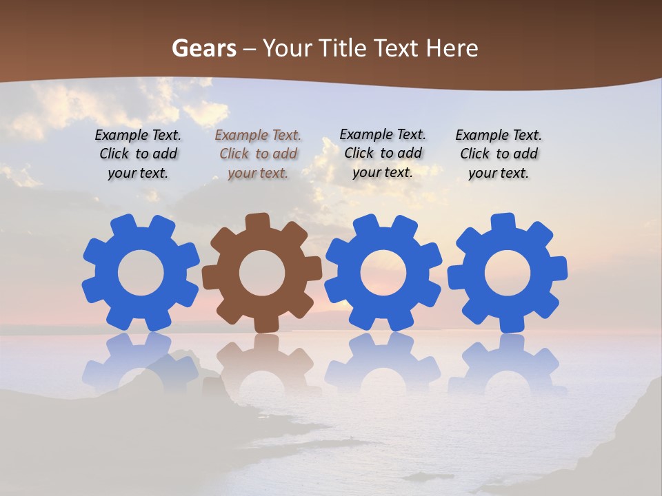 A Beautiful Sunset Over The Ocean Powerpoint Template PowerPoint Template