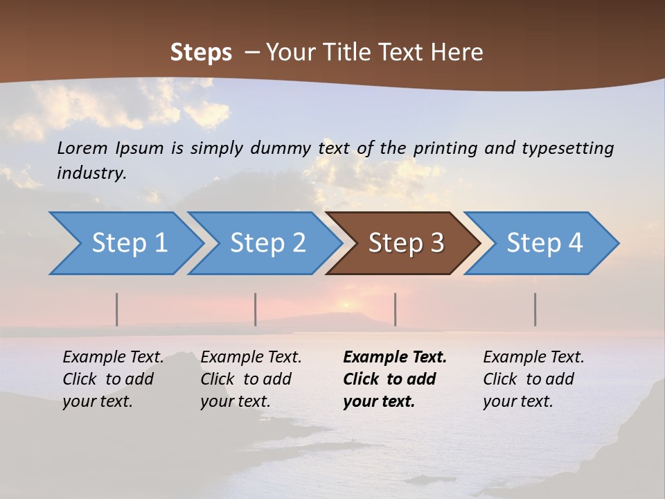 A Beautiful Sunset Over The Ocean Powerpoint Template PowerPoint Template