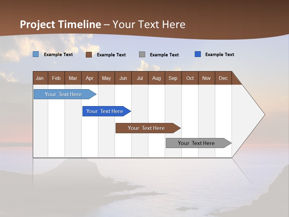 A Beautiful Sunset Over The Ocean Powerpoint Template PowerPoint Template