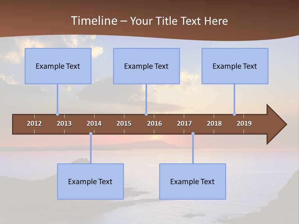 A Beautiful Sunset Over The Ocean Powerpoint Template PowerPoint Template