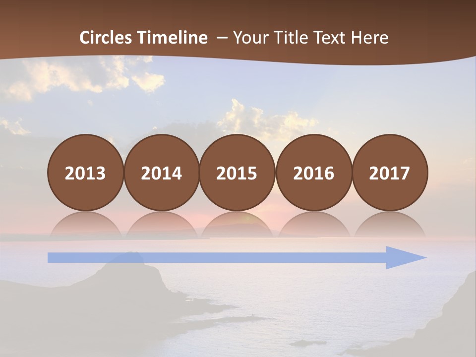 A Beautiful Sunset Over The Ocean Powerpoint Template PowerPoint Template