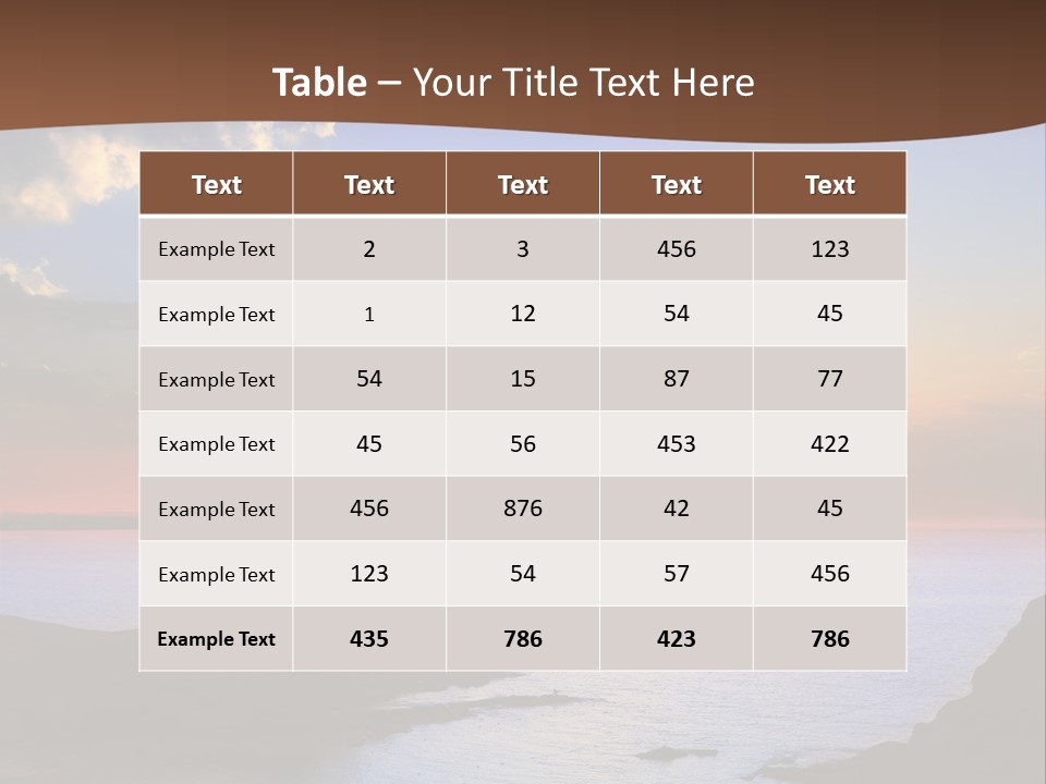 A Beautiful Sunset Over The Ocean Powerpoint Template PowerPoint Template