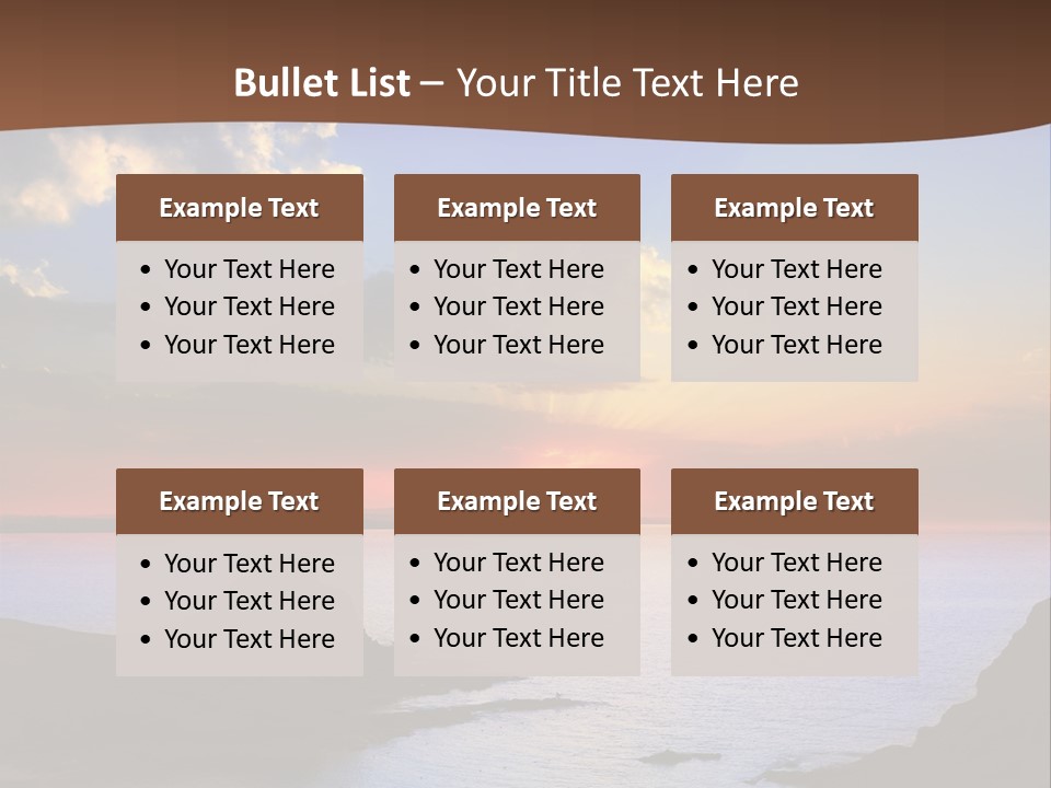 A Beautiful Sunset Over The Ocean Powerpoint Template PowerPoint Template