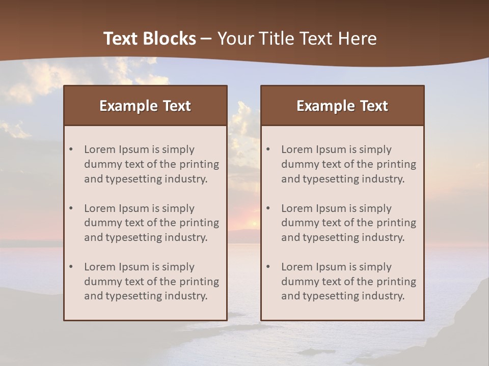 A Beautiful Sunset Over The Ocean Powerpoint Template PowerPoint Template