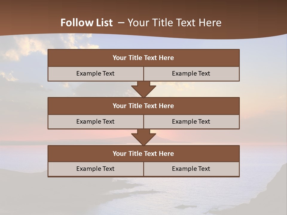 A Beautiful Sunset Over The Ocean Powerpoint Template PowerPoint Template