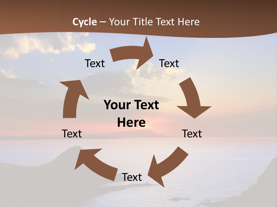 A Beautiful Sunset Over The Ocean Powerpoint Template PowerPoint Template