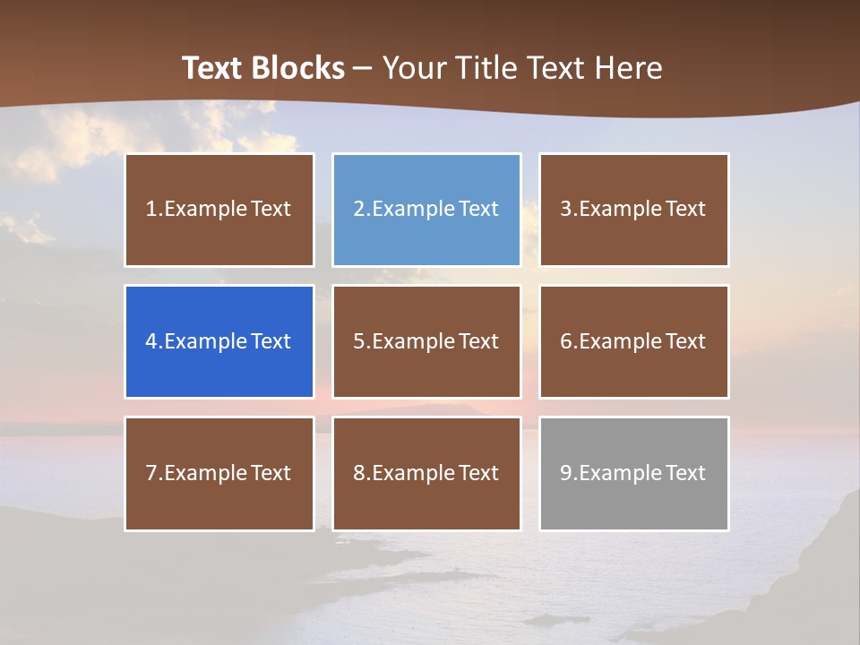 A Beautiful Sunset Over The Ocean Powerpoint Template PowerPoint Template