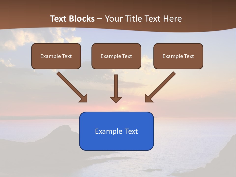 A Beautiful Sunset Over The Ocean Powerpoint Template PowerPoint Template