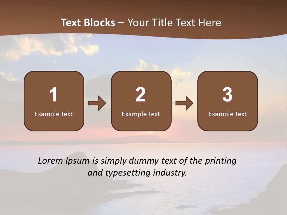A Beautiful Sunset Over The Ocean Powerpoint Template PowerPoint Template