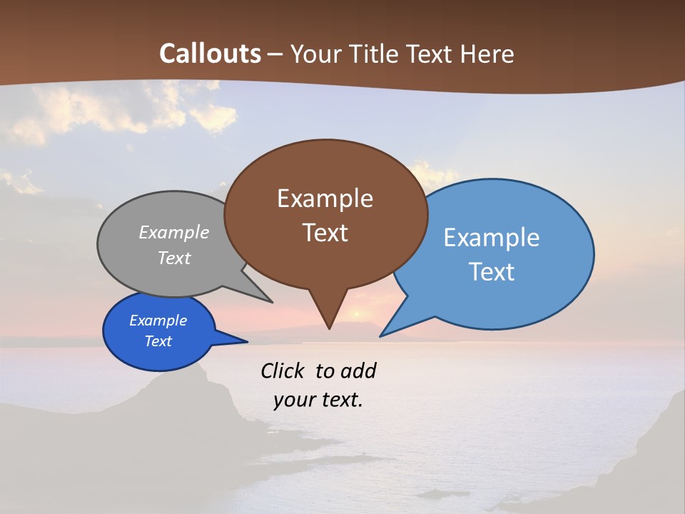 A Beautiful Sunset Over The Ocean Powerpoint Template PowerPoint Template