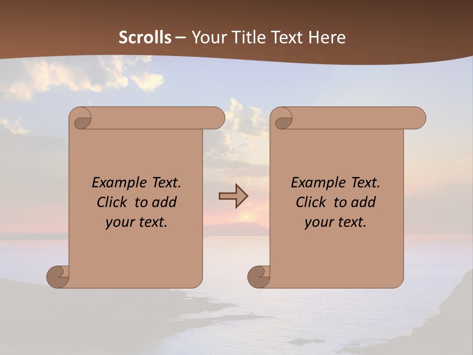 A Beautiful Sunset Over The Ocean Powerpoint Template PowerPoint Template