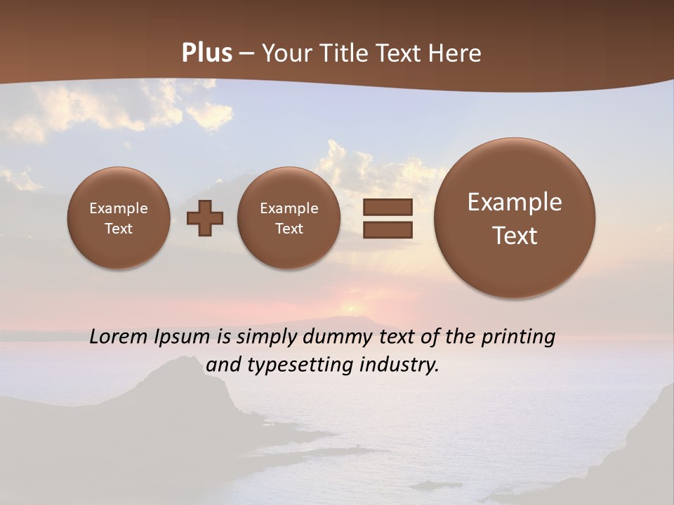 A Beautiful Sunset Over The Ocean Powerpoint Template PowerPoint Template