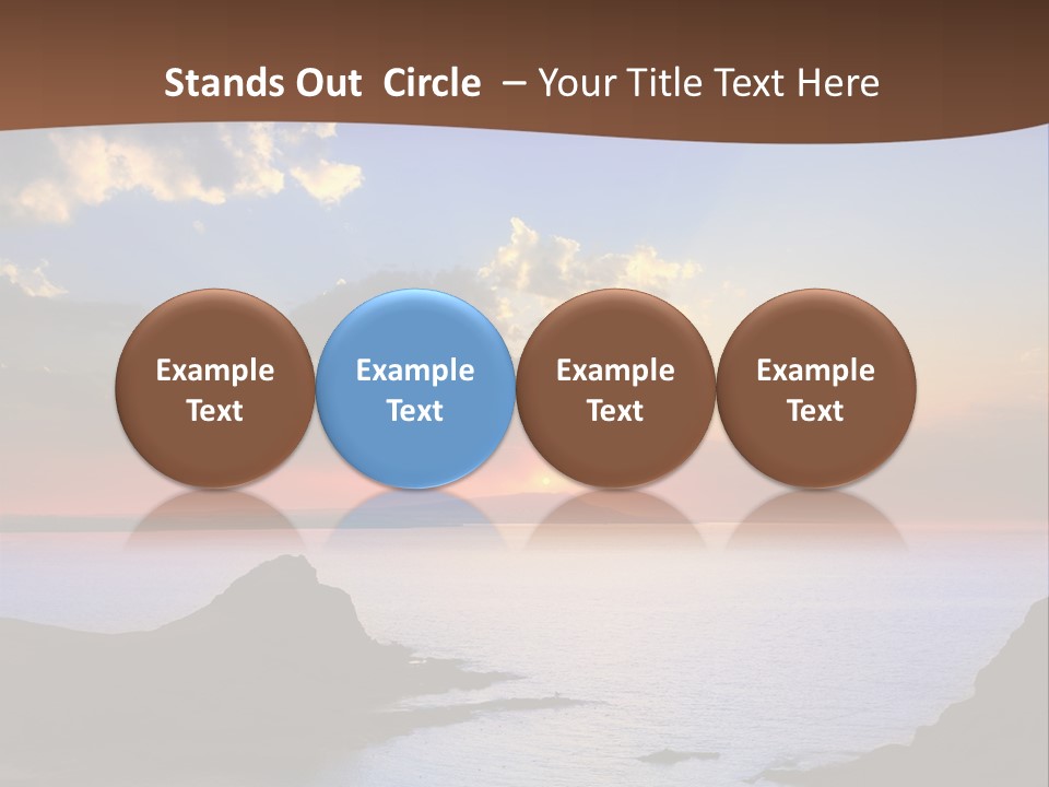 A Beautiful Sunset Over The Ocean Powerpoint Template PowerPoint Template