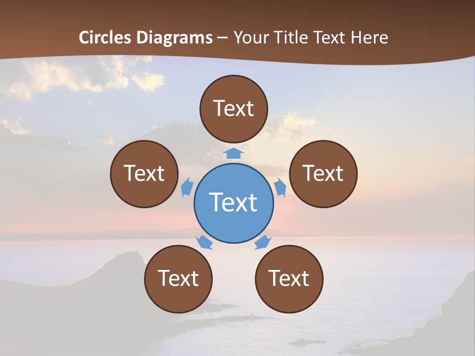 A Beautiful Sunset Over The Ocean Powerpoint Template PowerPoint Template