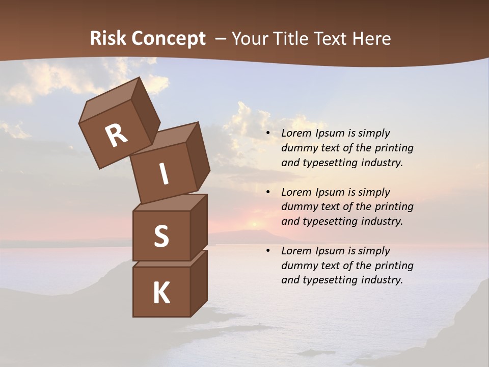 A Beautiful Sunset Over The Ocean Powerpoint Template PowerPoint Template