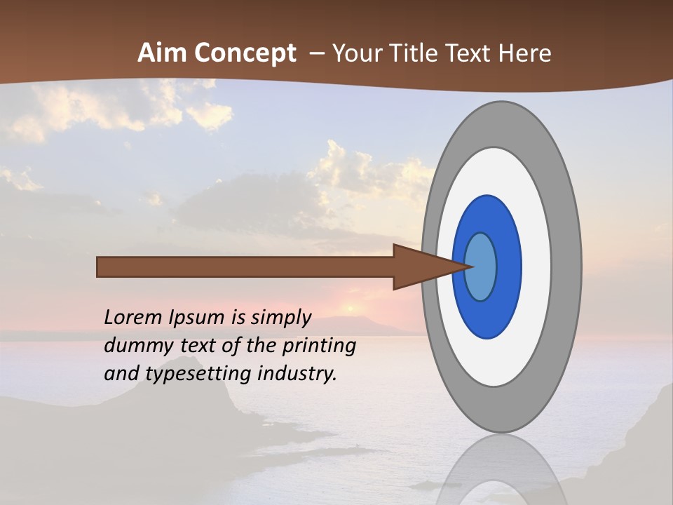 A Beautiful Sunset Over The Ocean Powerpoint Template PowerPoint Template