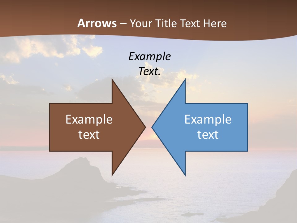 A Beautiful Sunset Over The Ocean Powerpoint Template PowerPoint Template
