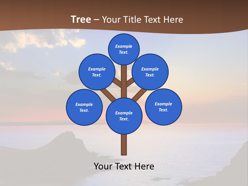 A Beautiful Sunset Over The Ocean Powerpoint Template PowerPoint Template