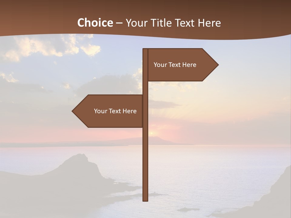 A Beautiful Sunset Over The Ocean Powerpoint Template PowerPoint Template