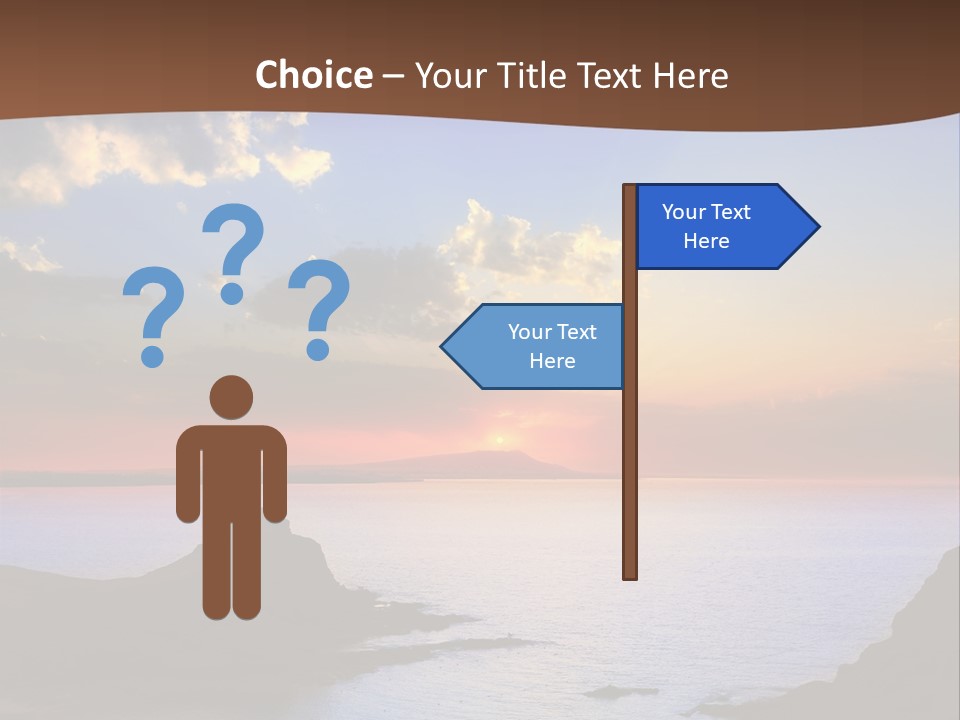 A Beautiful Sunset Over The Ocean Powerpoint Template PowerPoint Template