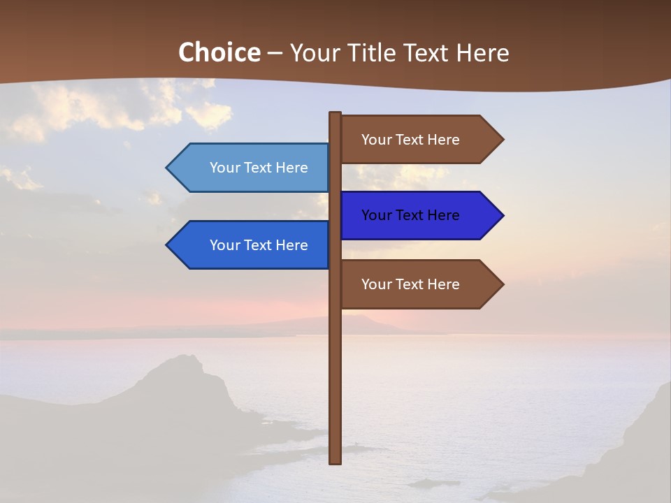 A Beautiful Sunset Over The Ocean Powerpoint Template PowerPoint Template