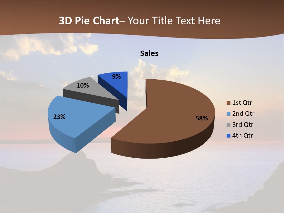 A Beautiful Sunset Over The Ocean Powerpoint Template PowerPoint Template