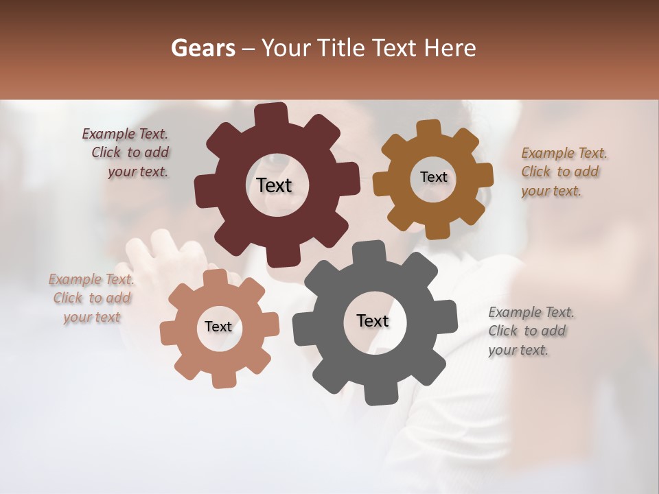 A Woman Sitting In Front Of A Group Of People PowerPoint Template