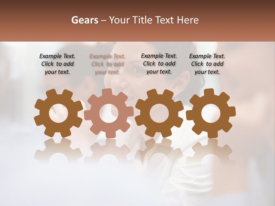 A Woman Sitting In Front Of A Group Of People PowerPoint Template